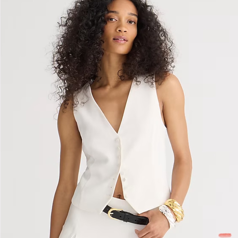 J. Crew Slim fit tuxedo vest in city crepe